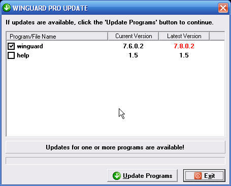WinGuard Pro 7.6 : Main window
