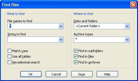 WinRAR 4.2 : The Find Files Window
