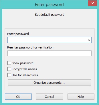 WinRAR 5.3 : Password Protection