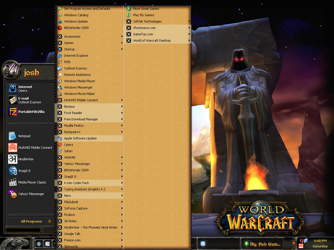 World of Warcraft Desktop 2.3 : Modified Look of Xp