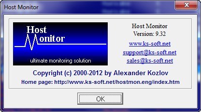 Advanced Host Monitor 9.0 : About Window
