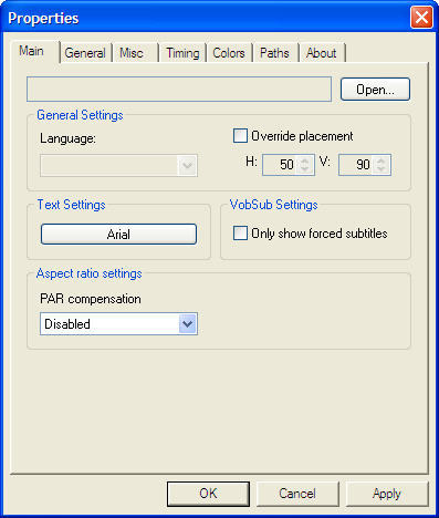 Combined Community Codec Pack 2011.07.30 : Options