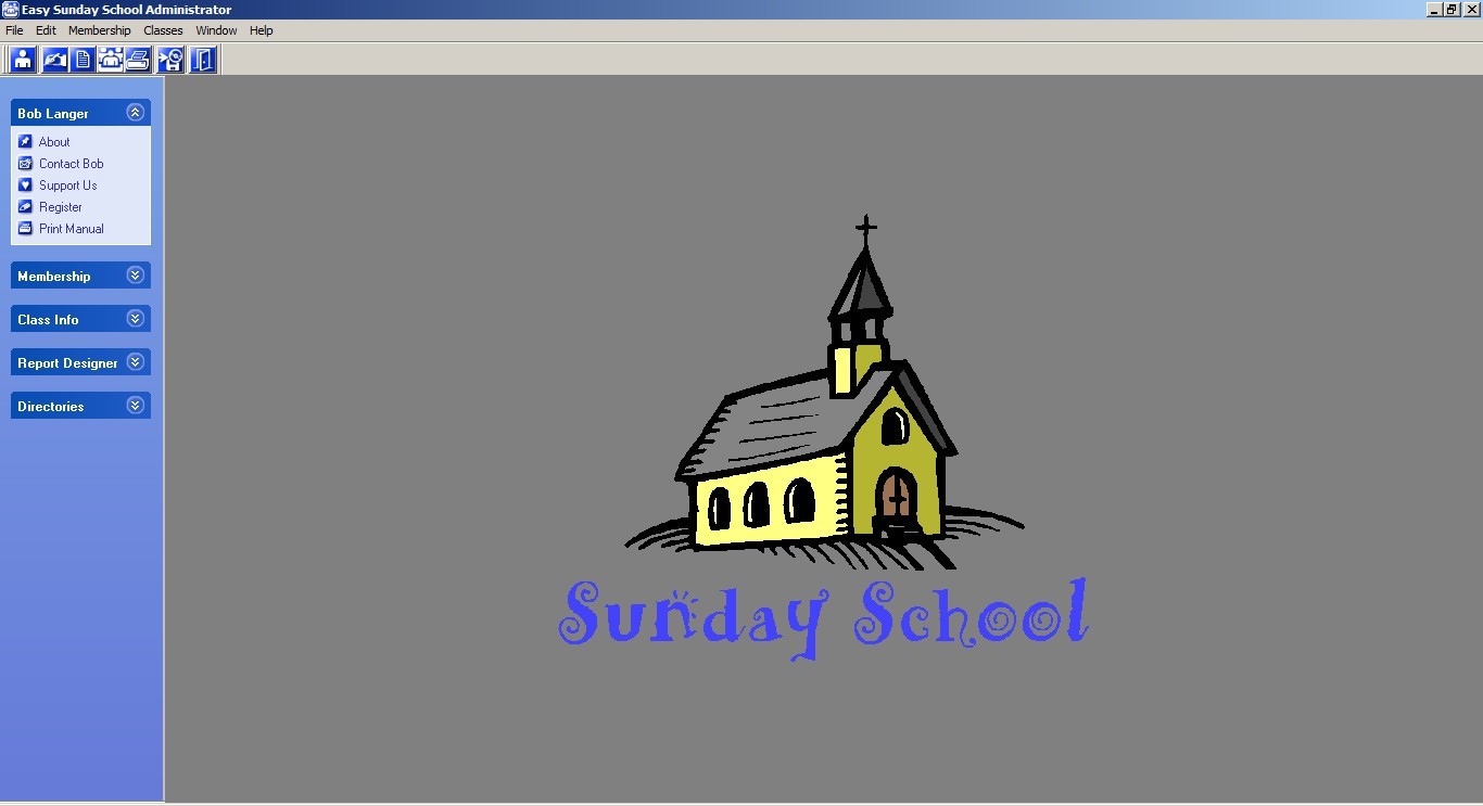 Easy Sunday School Administrator 6.0 : Main Interface