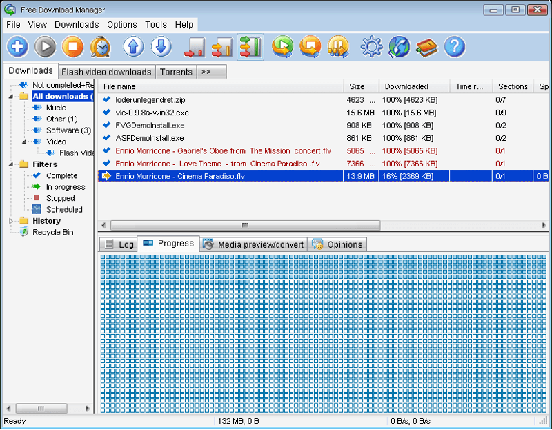 Free Download Manager 3.0 : Main Window