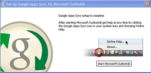 Google Apps Sync for Microsoft Outlook 3.7 : Setup