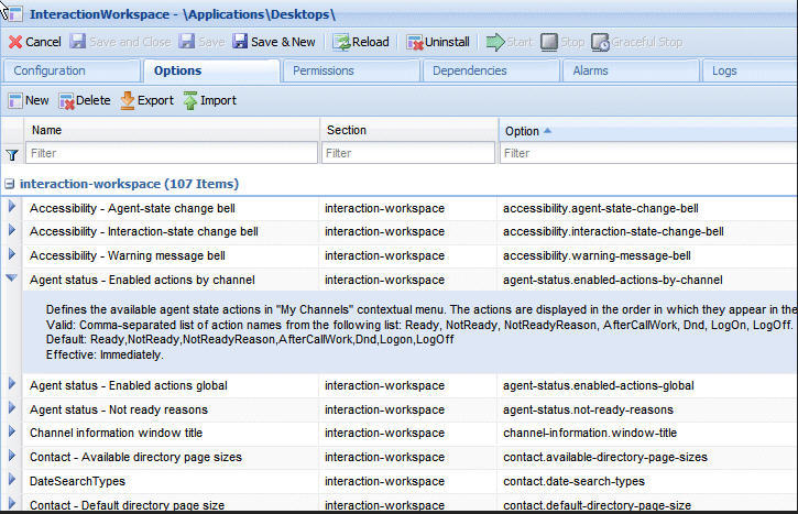 Genesys Interaction Workspace 8.0 : MainWindow