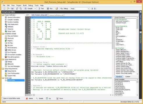 Setup Builder Pro 8.1 : Main Window