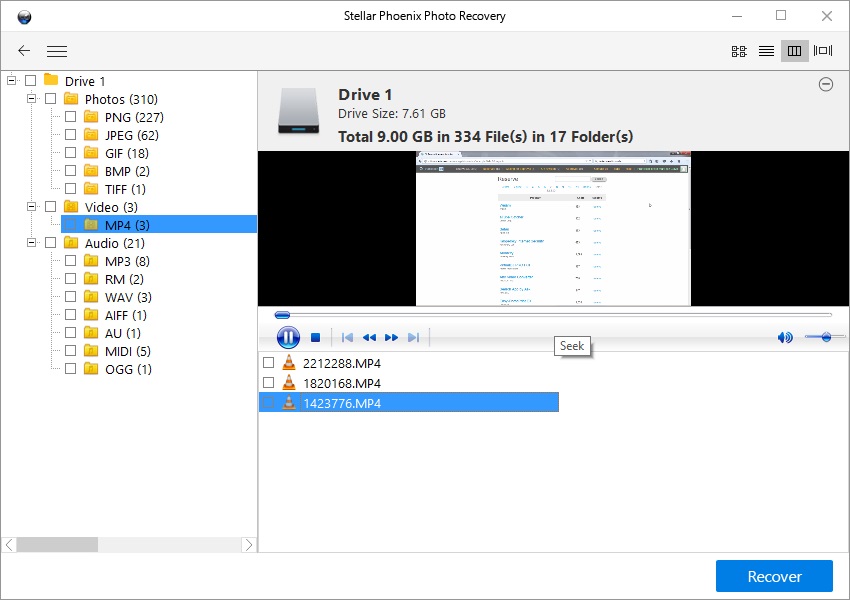 Stellar Phoenix Photo Recovery 7.0 : Video Preview