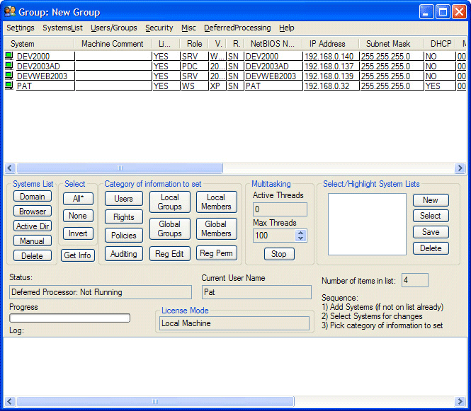 User Manager Pro 7.0 : Main Window