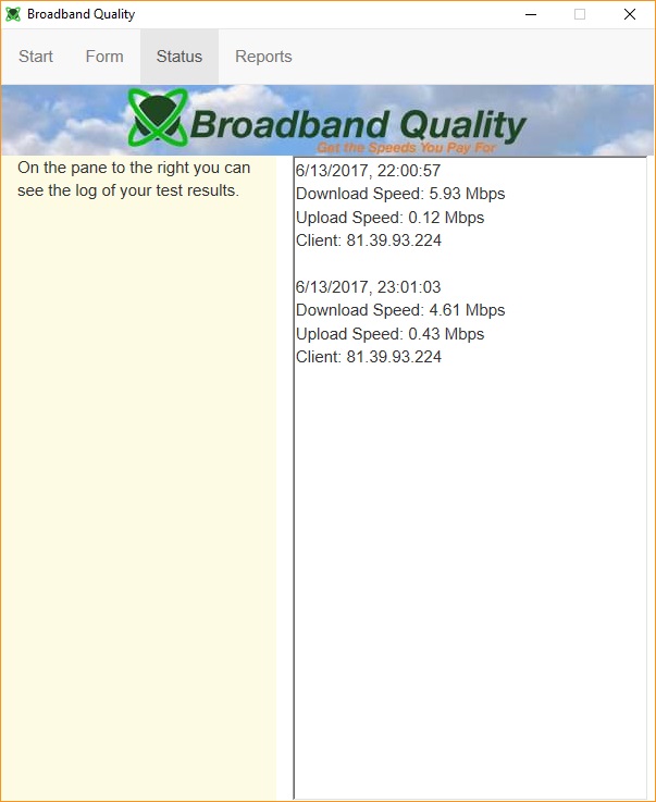 Broadband Quality 1.1 : Status