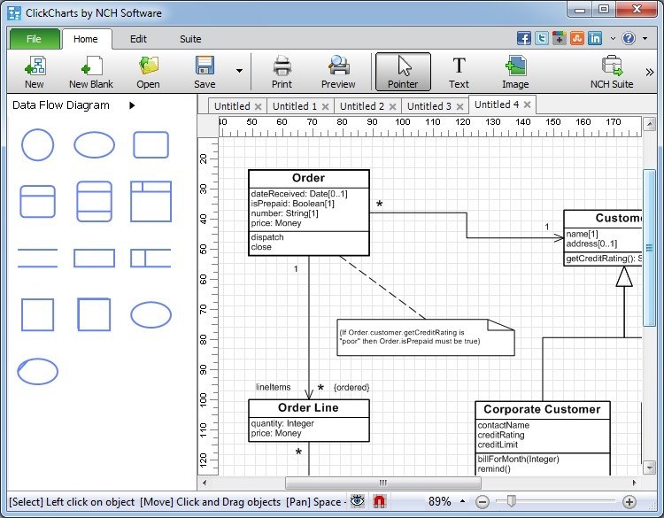 ClickCharts Diagram & Flowchart Software 1.3 : UML Class Diagram