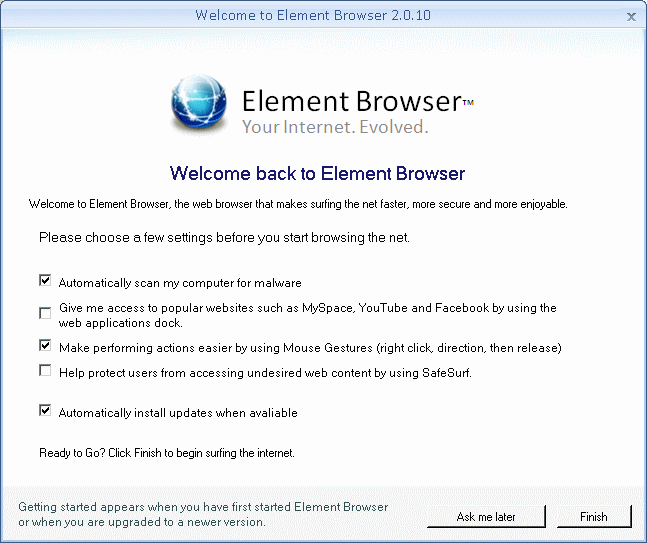 Element Browser : Welcome
