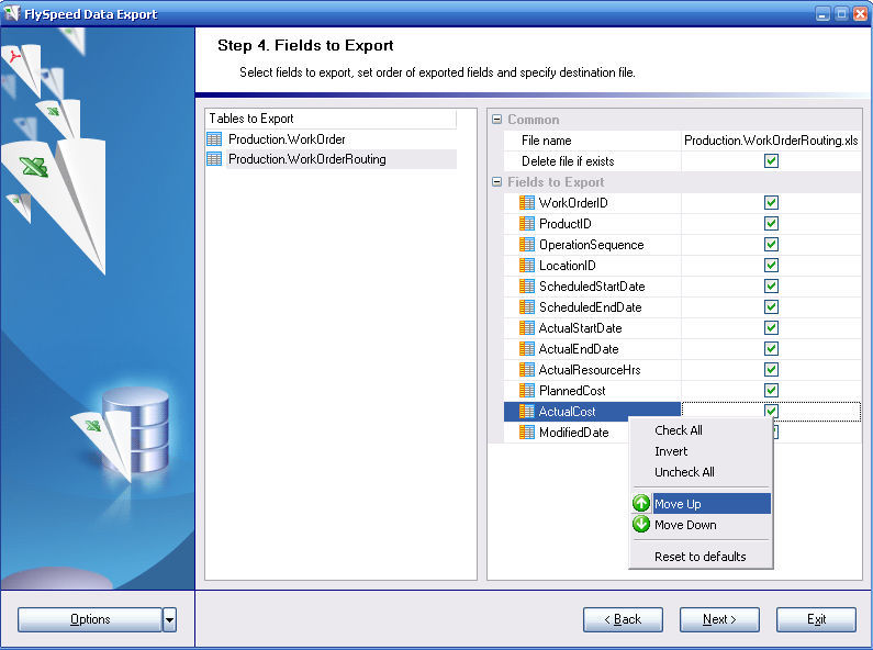 FlySpeed Data Export 5.5 : Main window