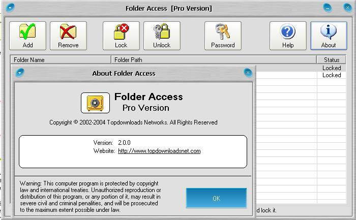 Folder Access 2.0 : Version