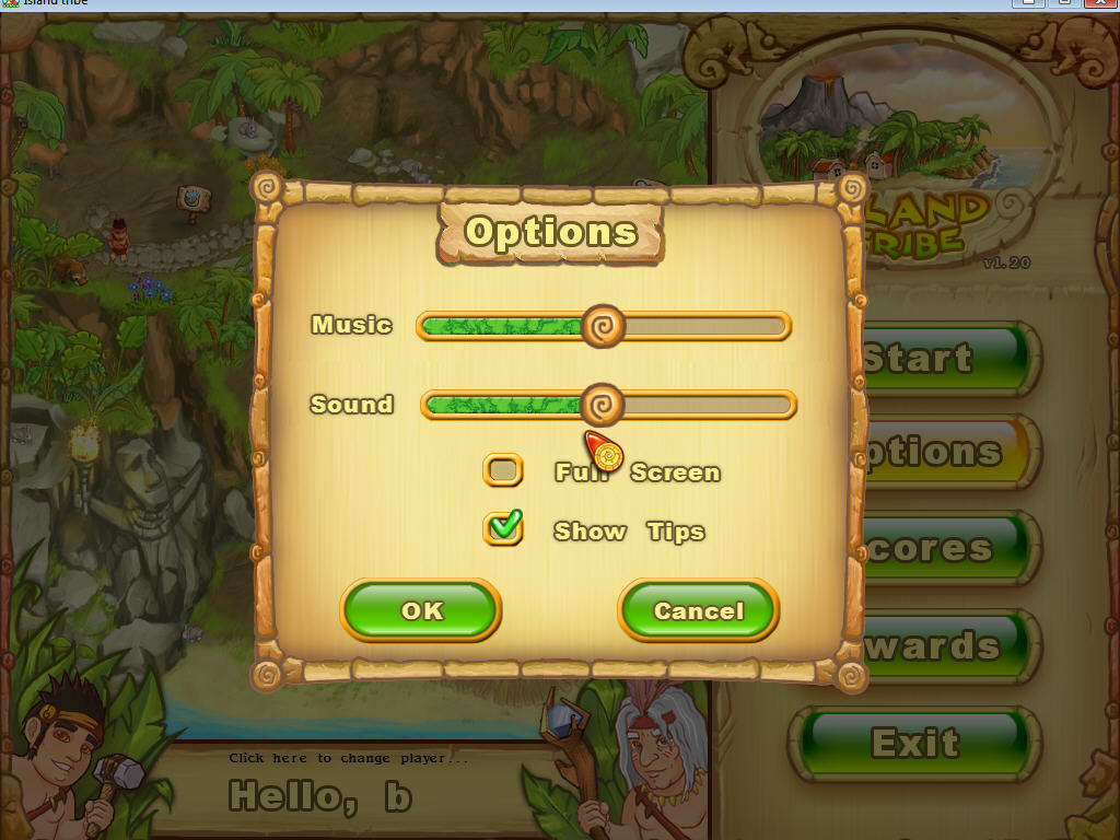 Island Tribe 1.2 : Options Screen