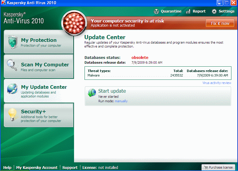 Kaspersky Anti-Virus 2010 9.0 : Update