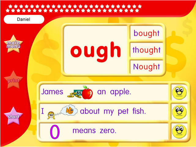 Learn To Read & Spell With Phonics 2 1.0 : Main window