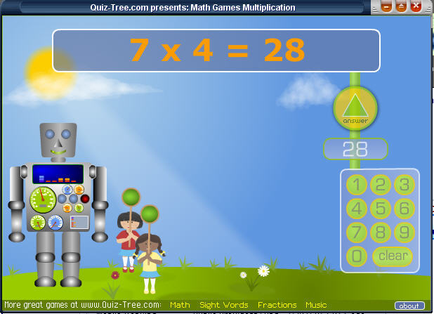 Math Games - Multiplication 1.1 : Correct Response Screen