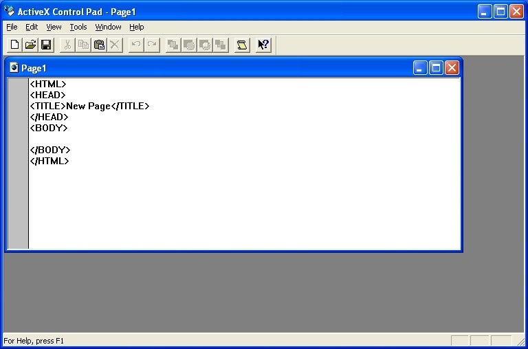 Microsoft ActiveX Control Pad : Start page