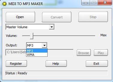 MIDI TO MP3 MAKER 3.1 : Output formats