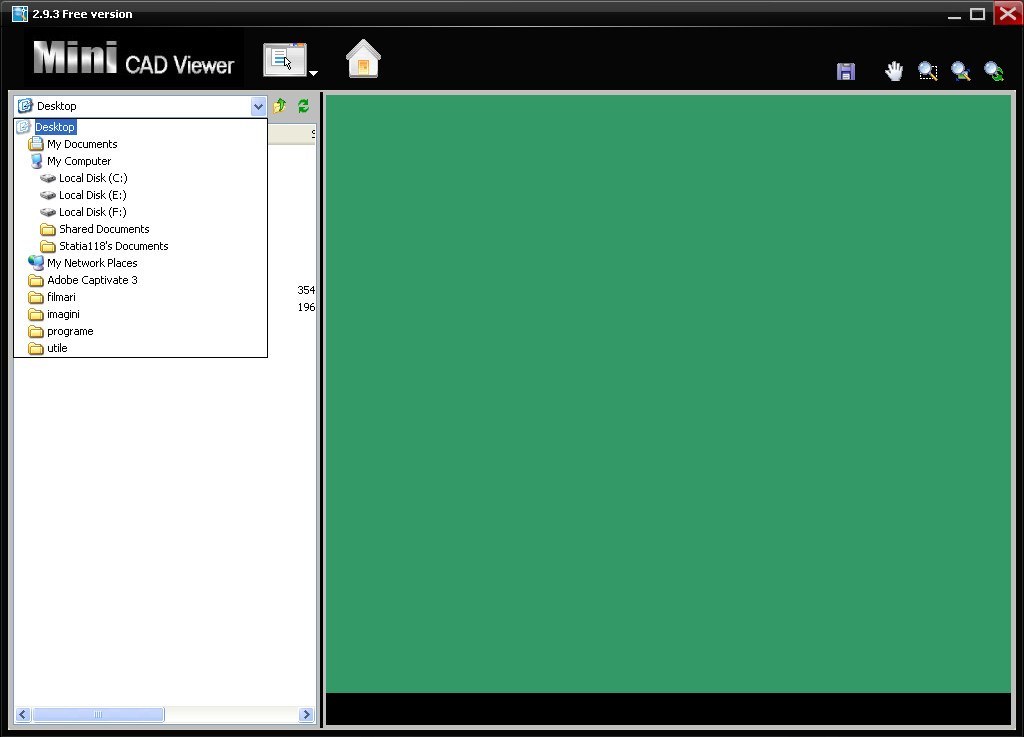 Mini CAD Viewer 2.9 : Main screen
