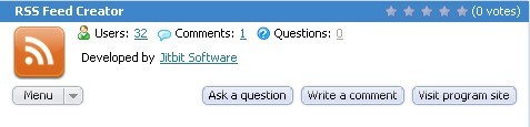 RSS Feed Creator 3.8 : Si Client