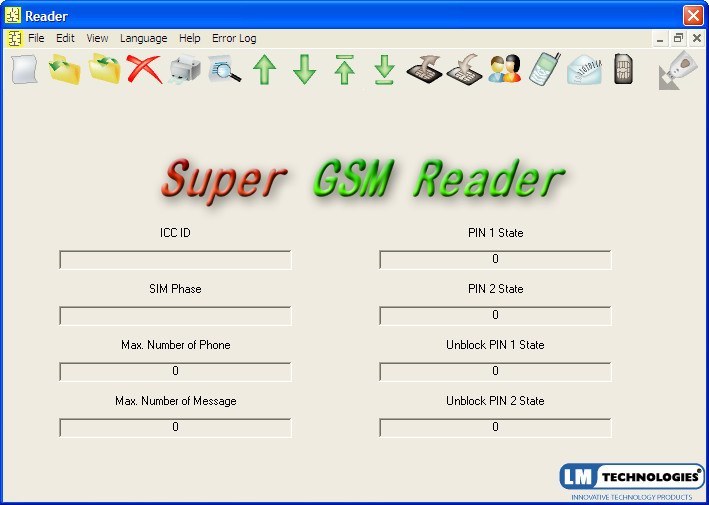 USB 3G Super GSM Reader II 2.8 : Main window