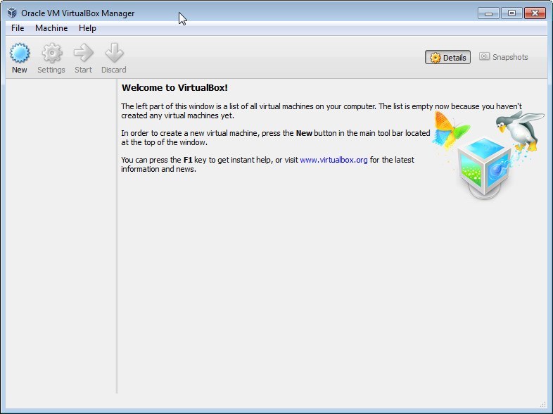 VirtualBox 4.2 : Main window