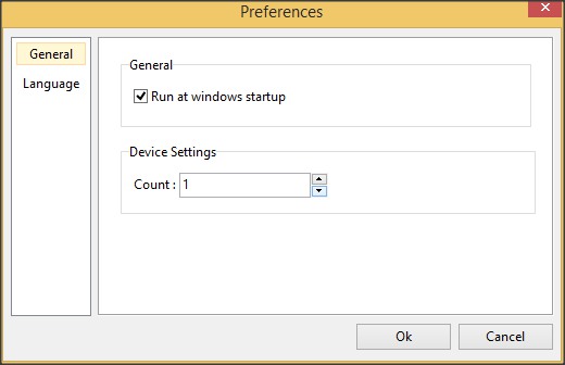 VirtualDVD 7.5 : Preferences Window - General Tab