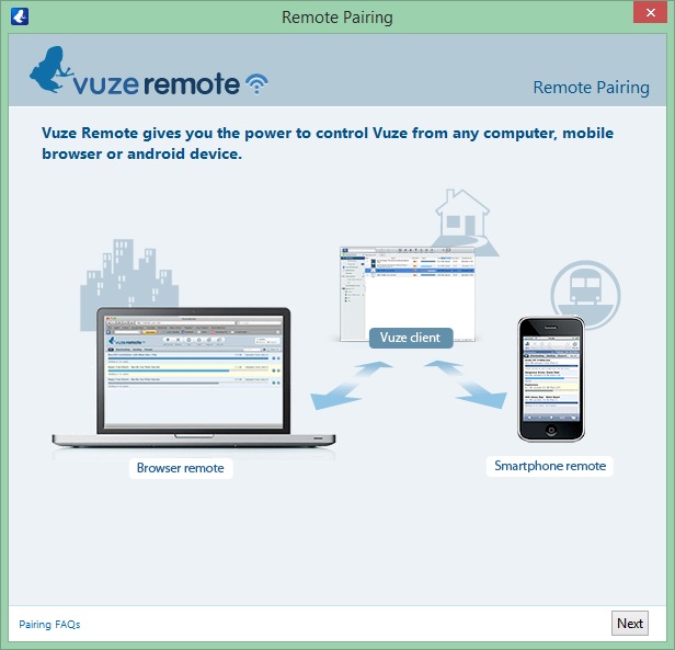 Vuze 5.7 : Remote Pairing