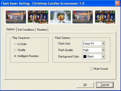 Christmas Candles Screensaver : Settings