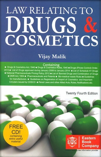 Law Relating to Drugs and Cosmetics : Cover Window