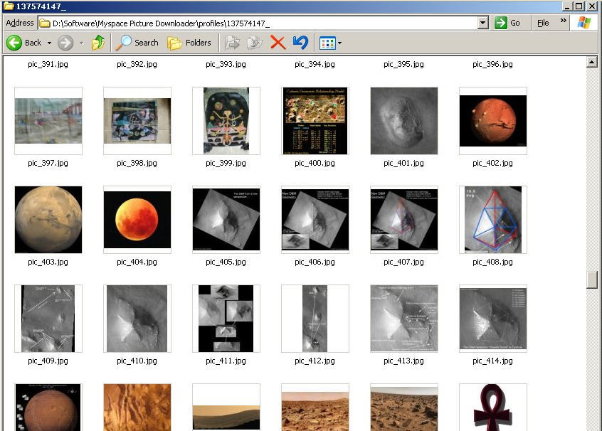 Myspace Picture Downloader 1.0 : Main window