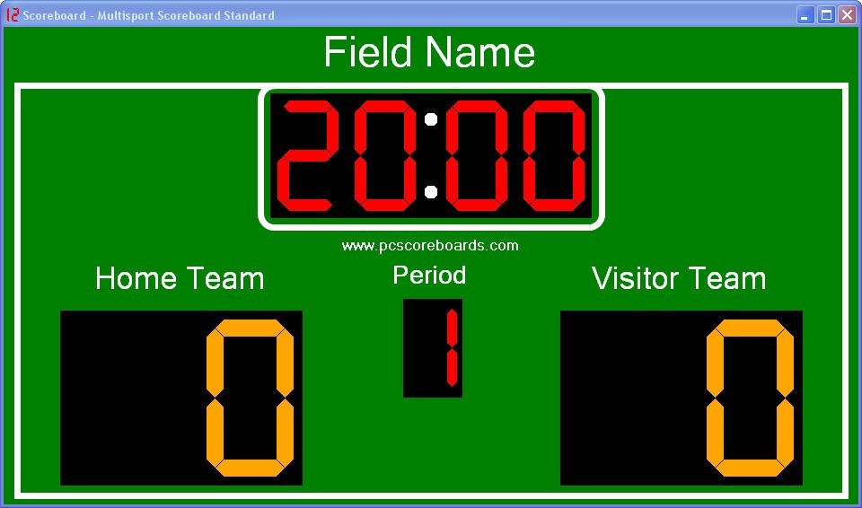 Multisport Scoreboard Standard 2.0 : Main Window