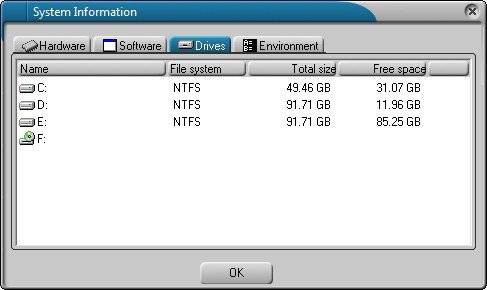 Odin Data Recovery Professional 8.7 : System Information