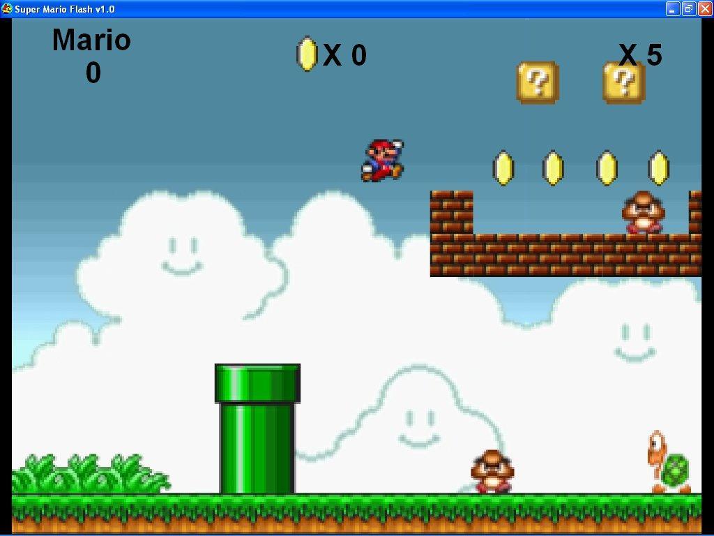 Super Mario Flash : Playing