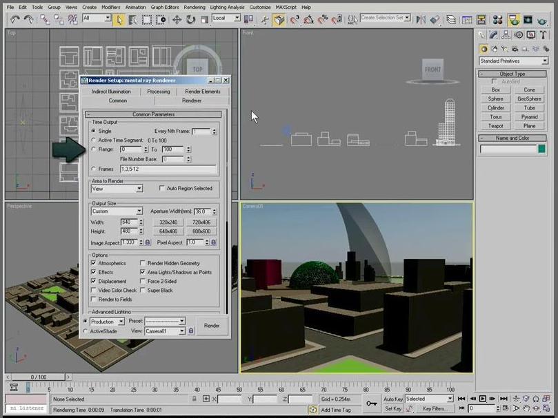 Autodesk 3ds Max Design 2009 32-bit 11.5 : Rendering