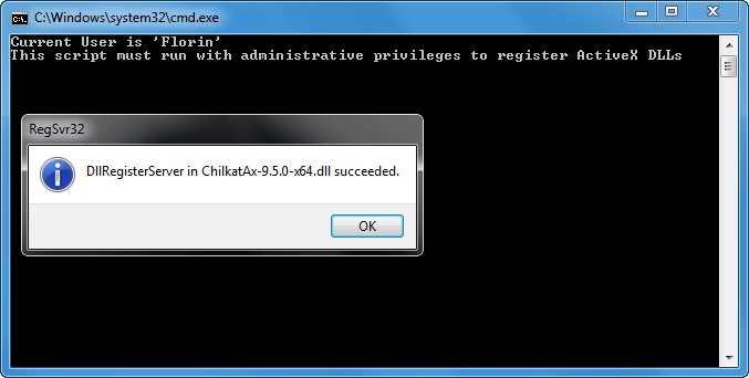 Chilkat Crypt ActiveX 9.5 : Command Window