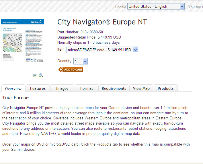 City Navigator Europe NT 11.0 : Product Website