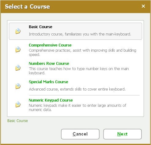 GS Typing Tutor 2.9 : Courses