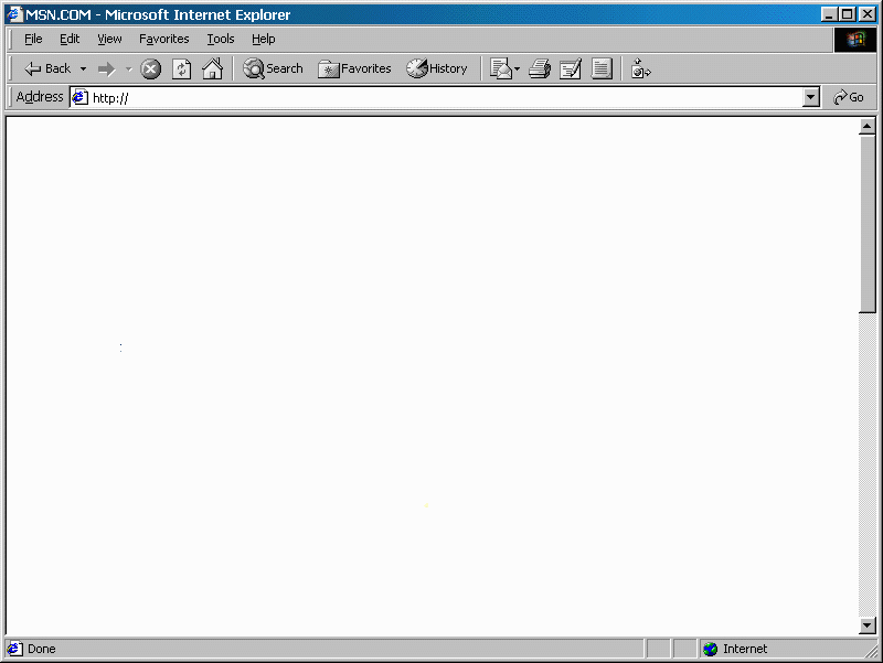 Internet Explorer : IE 50 Blank Screen