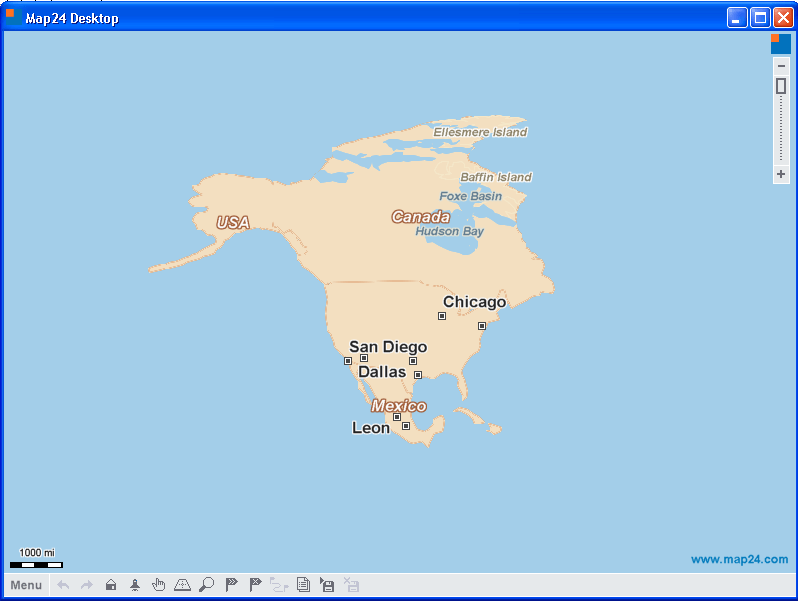 Map24 Desktop : Map24 Desktop Main window