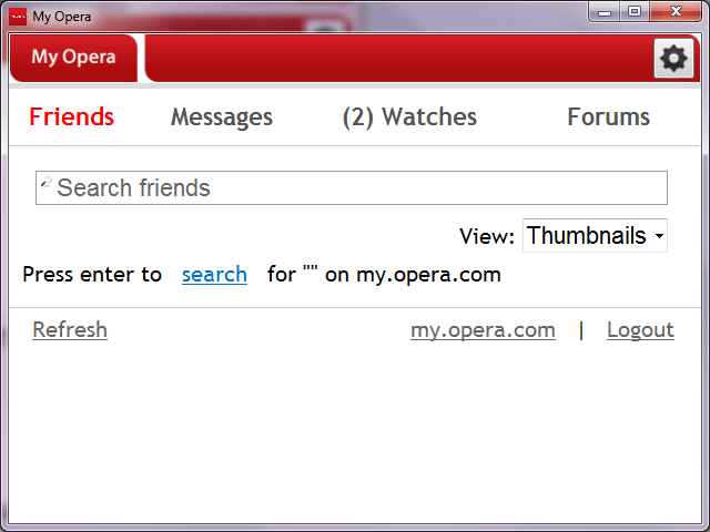 My Opera : Friends list