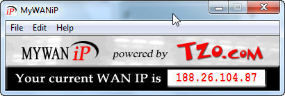 My WAN IP 2.0 : Main window
