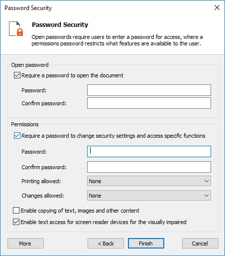 Nitro Pro 11.0 : Password Security