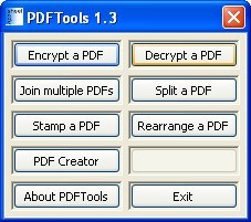 PDFTools 1.3 : Main Window