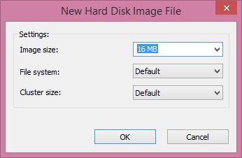 PowerISO 6.6 : New Hard Disk Image file