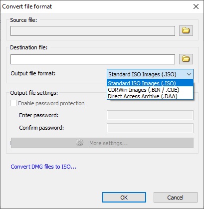 PowerISO 7.7 : Convert File Format
