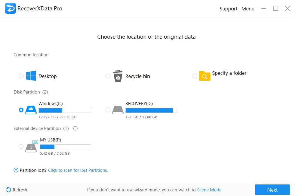 RecoverXData 1.0 : Wizard Mode