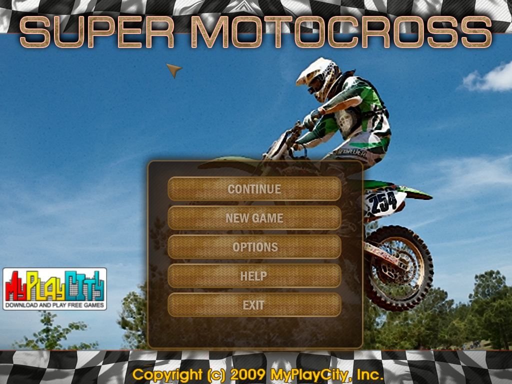 Super Motocross : Main menu